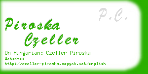 piroska czeller business card